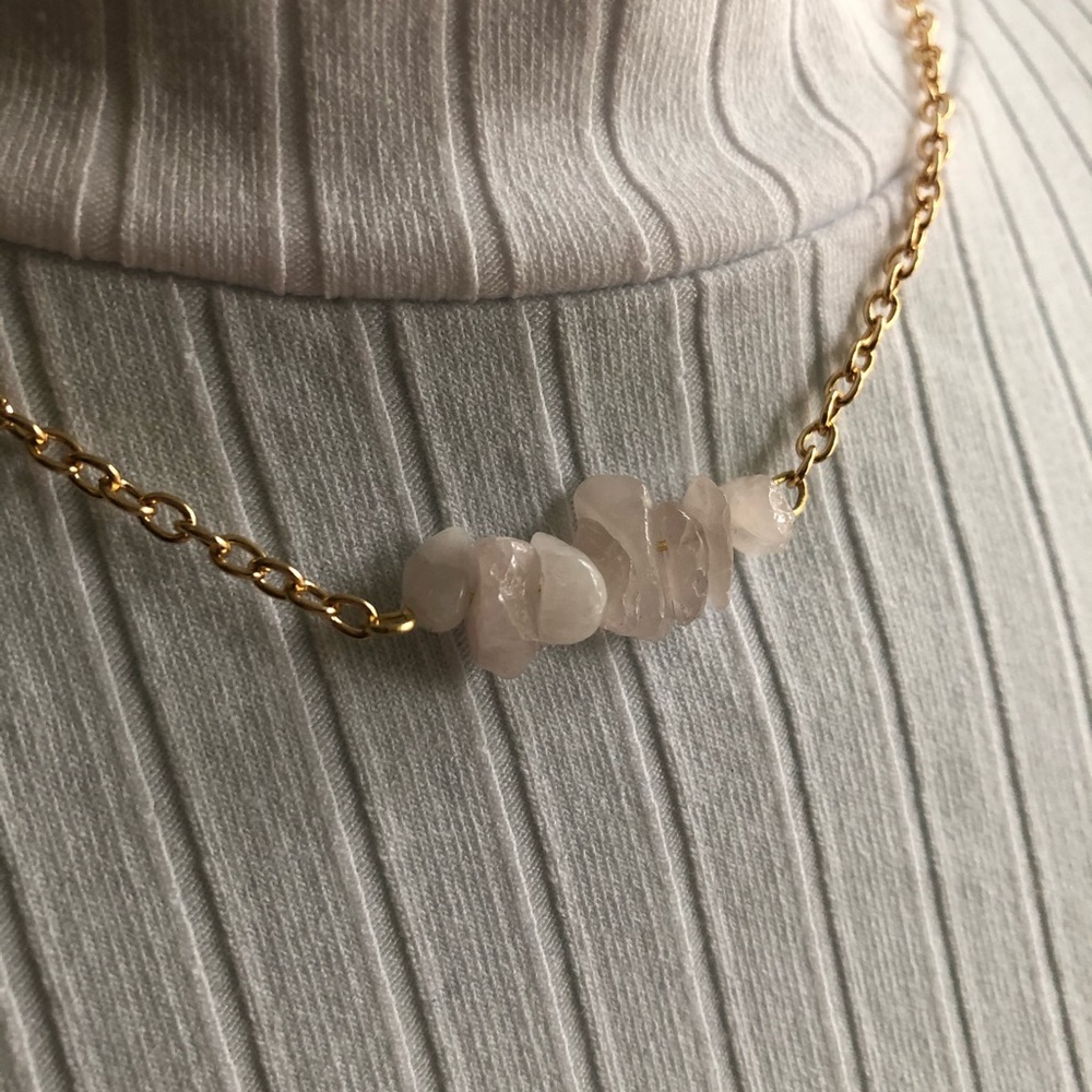 Rose quartz necklace